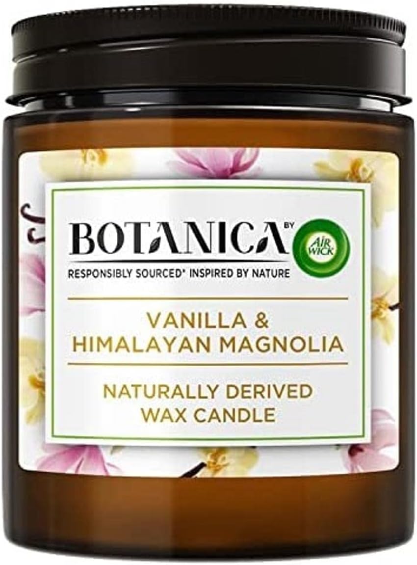 Air Freshener Naturally Derived Wax Candle Vanilla and Himalayan Magnolia 205 g