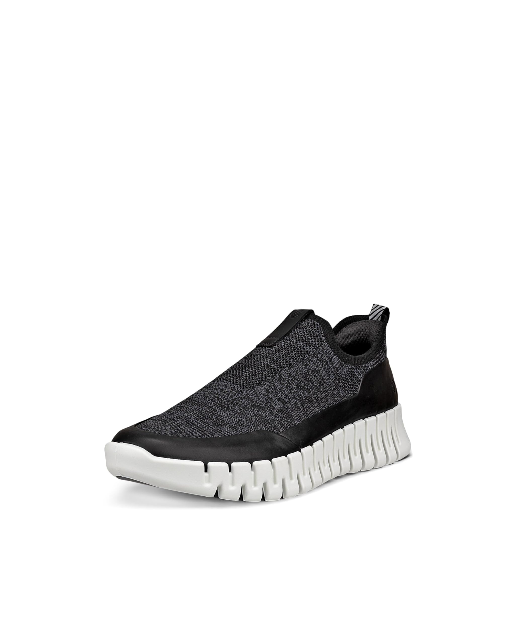 ECCO Women's Gruuv Easy Slip on Sneaker, Black/Magnet, 6/6.5 UK