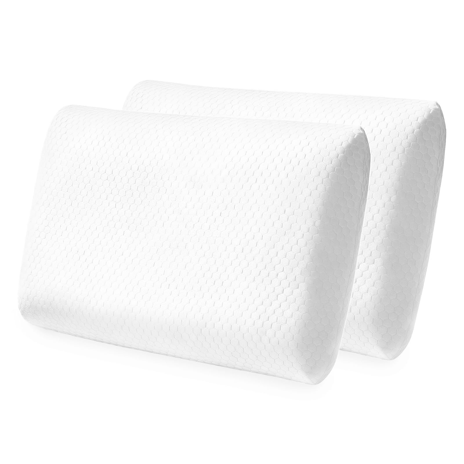 Lavio - Bamboo Pillow - Shredded Memory Foam - Adjustable Loft - White