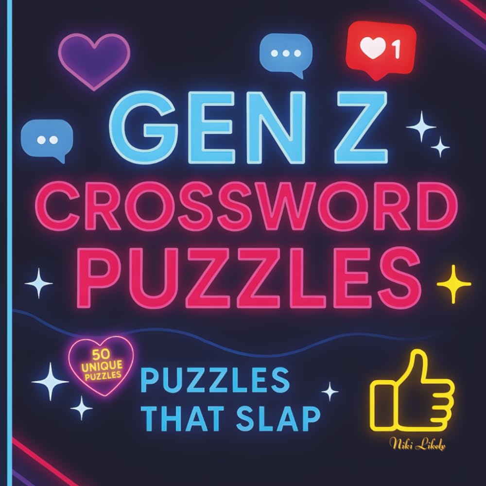 Gen Z Crossword Puzzles: 50 fun and modern Pop Culture – themed Large Print