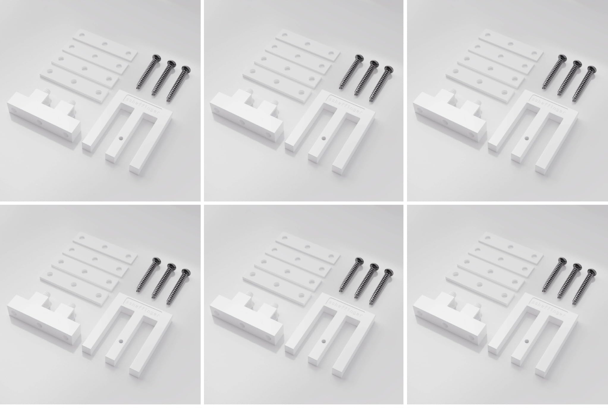 EM3 weiss, Fenstersicherung für Fenster oder Türen aus Kunststoff/Holz/Aluminium, Einbruchschutz DIN zertifiziert, hochwertiger massiver Stahl, 6er Set