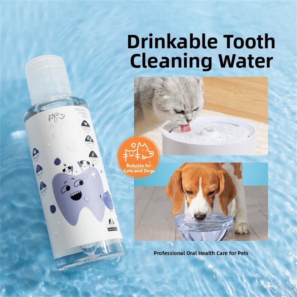 Paw Bright Dental Plus, soin bucco-dentaire pour animaux, formule sans odeur ni saveur pour lutter contre le tartre, favoriser la santé des gencives et rafraîchir l'haleine,Dog 1Pcs