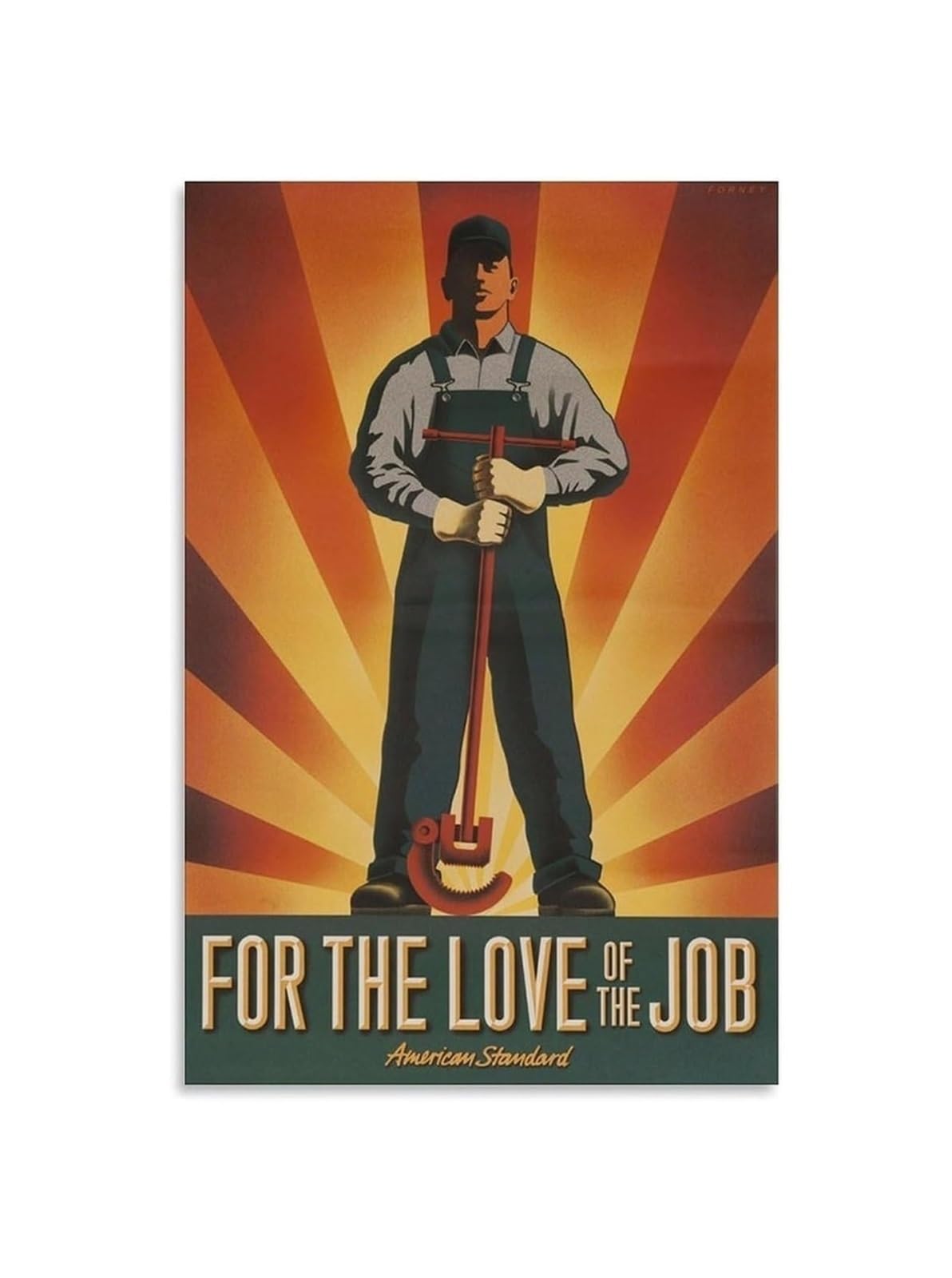 HDKYSWBUEJ Retro Vintage Plumbing Metal Sign For The Love of The Job Tradesman Gift Idea for Workshop Garage and Basement Decor (8 X 12 in)