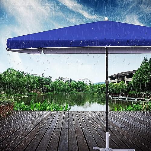 Sombrilla rectangular azul CLSDRZC para terraza de patio y balcones pequeños 5