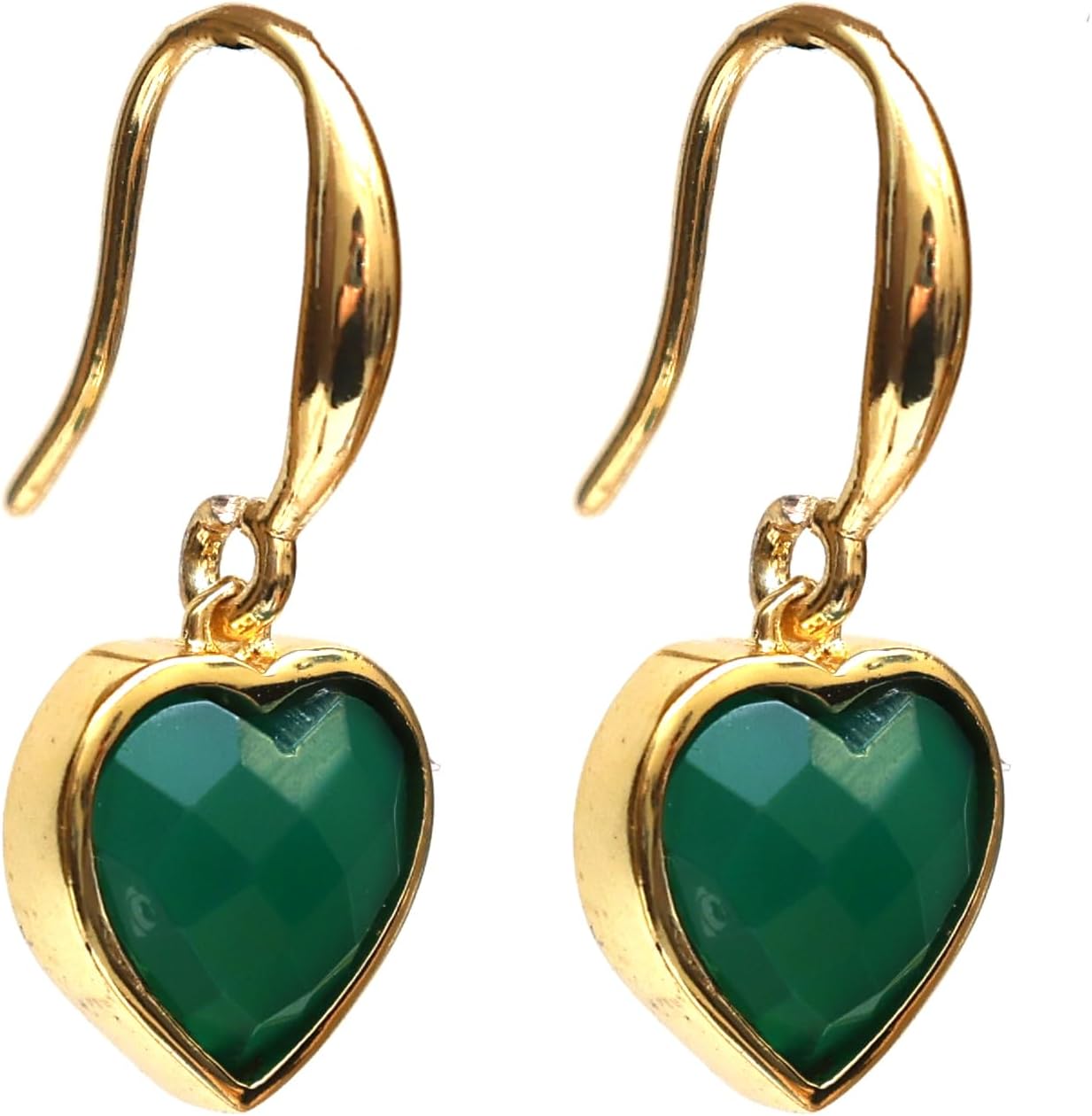 Gempires Heart Drop Earrings for Women – Gold Plated Dangle Gemstone Jewellery | Lightweight, Handmade, Hypoallergenic Gifts - Image 7