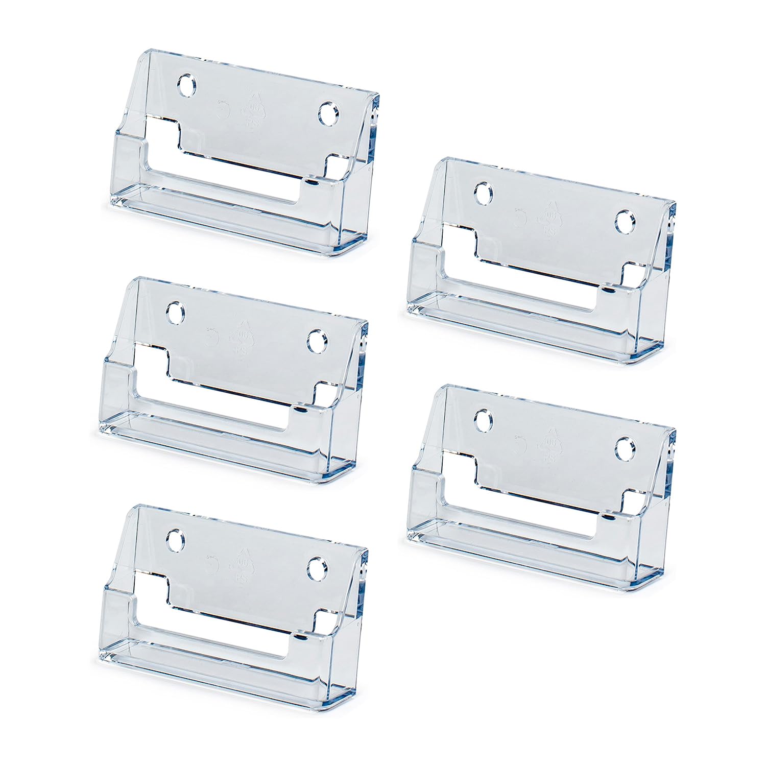 alplas Landscape Business Card Dispenser Holder Stand Wall Mounted - for Retail Stores Office Restaurant Hotel Reception Business Trade Show Art Craft Fairs Promotional Event Display - Pack of 5