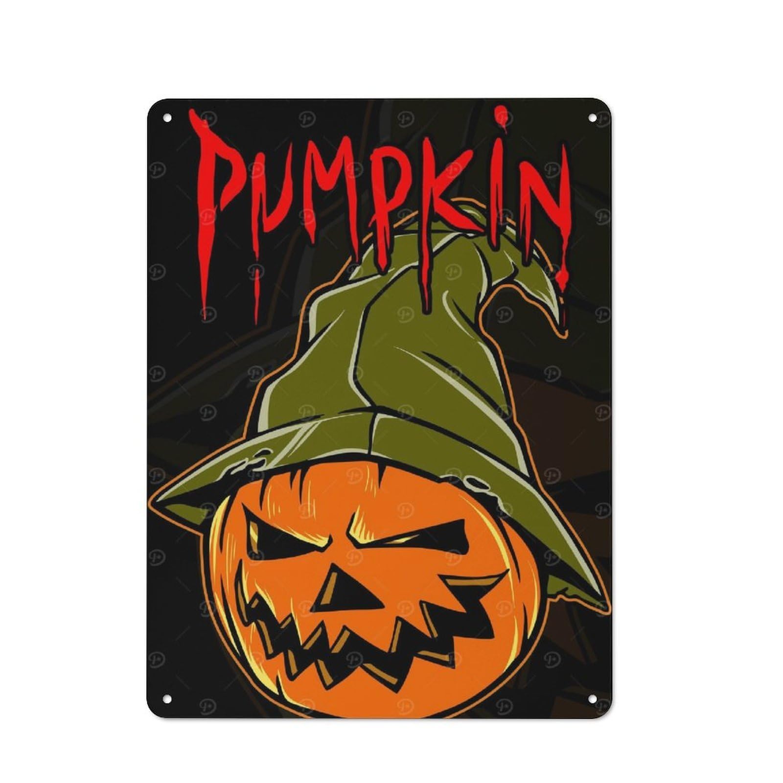 Country Pumpkin Terror Country Metal Sign 40x30cm, Farmhouse Wall Decor for Farmhouse Kitchen, Pantry Or Dining Area