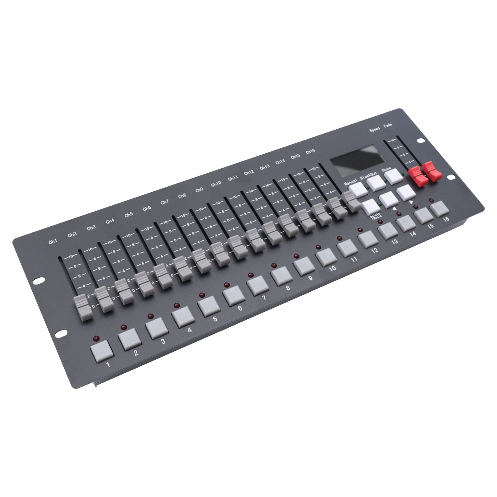 DMX Controller,192 Kanäle DMX512 Controller,16 Geräte,Ohne Szenenprogrammierung,HD-LED-Anzeige,2048kb,für DJs, Bühnen, Diskotheken,Scheinwerfer, Nebelmaschinen
