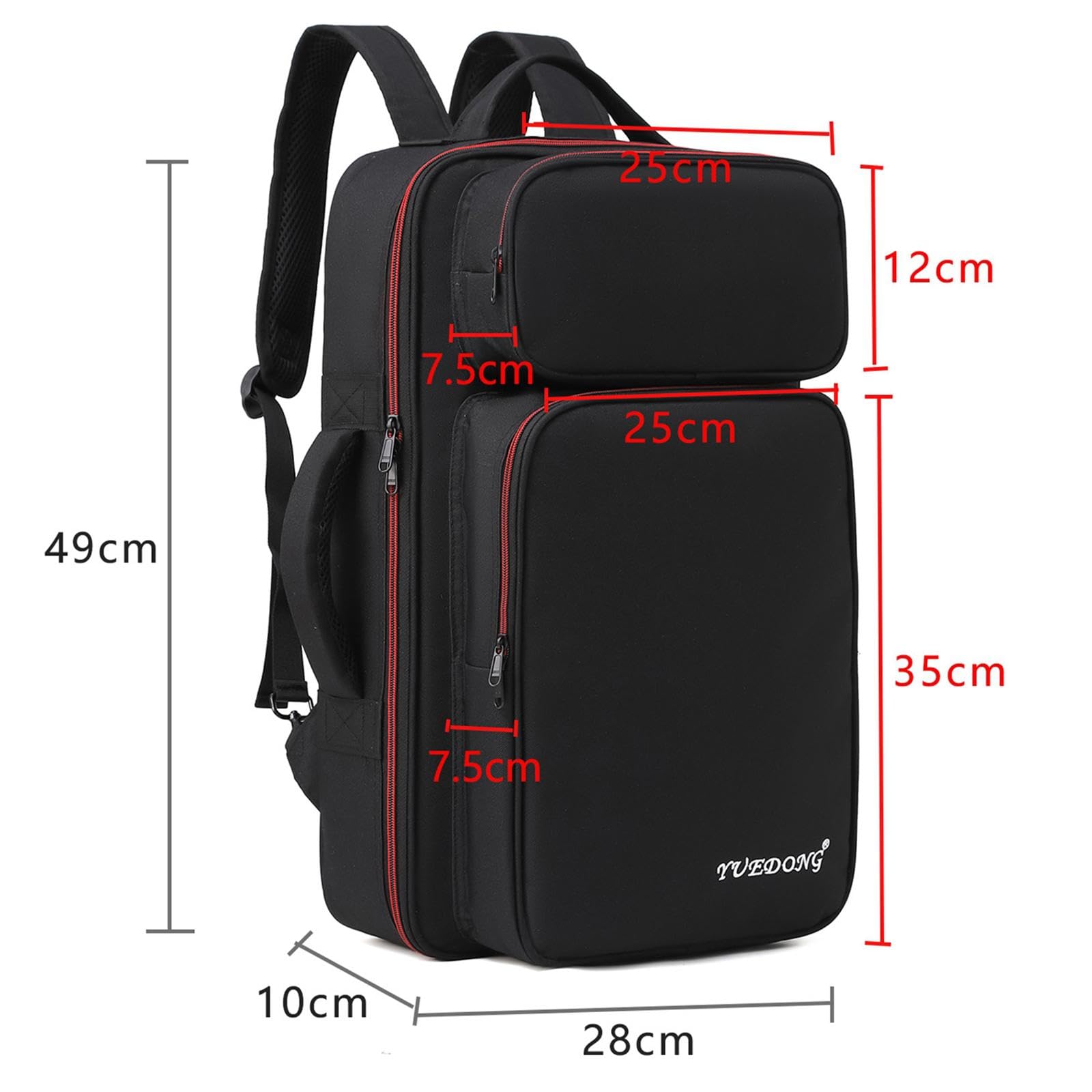Gitarreneffekte Pedalboard Tasche Handtasche Zubehörtasche Reißverschluss Oxford Gewebe mit Gepolstertem Innenraum Und Flexiblen Tragemöglichkeiten Fü, L