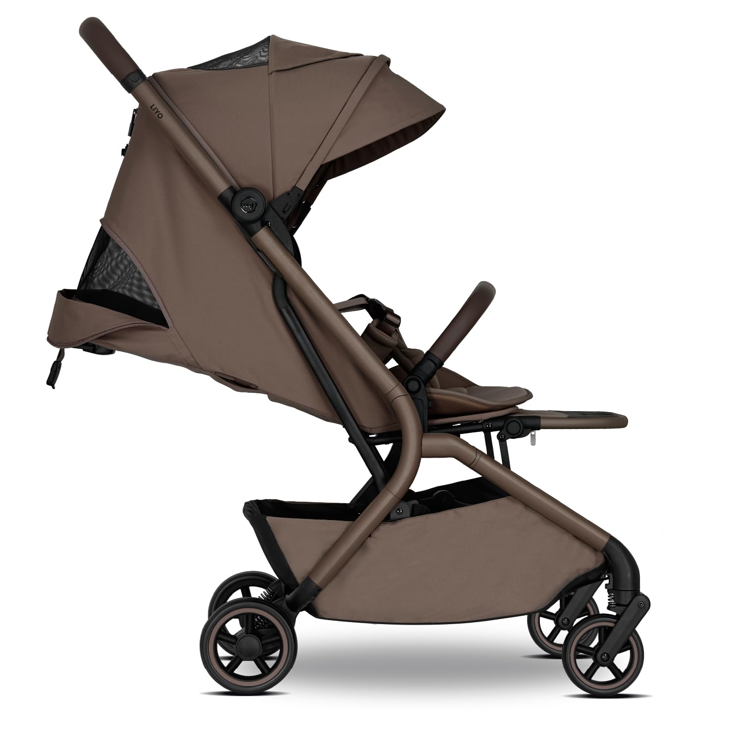 my junior® LIYO Buggy, ab Geburt bis 22 kg, IATA-zugelassen, EvoOne™ Technologie, Einhand-Faltmechanismus (Mocca Brown, LIYO Buggy)