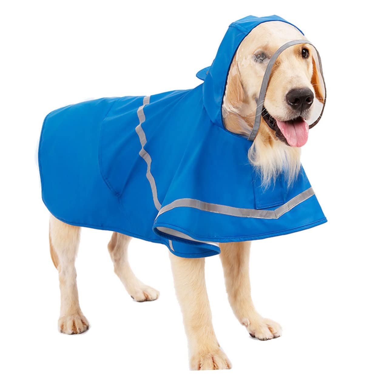 HEMOTON Dog Rain Slicker Waterproof Dog Raincoat Reflective Hood XXS Pet Rain Jacket Made of Pu Eva Size Xs