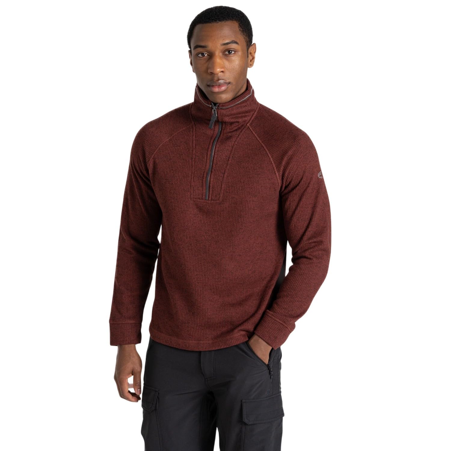 Craghoppers Men's Axinite Red Marl Wole Quarter Zip Fleece Top (L) (Axinite Red Marl)