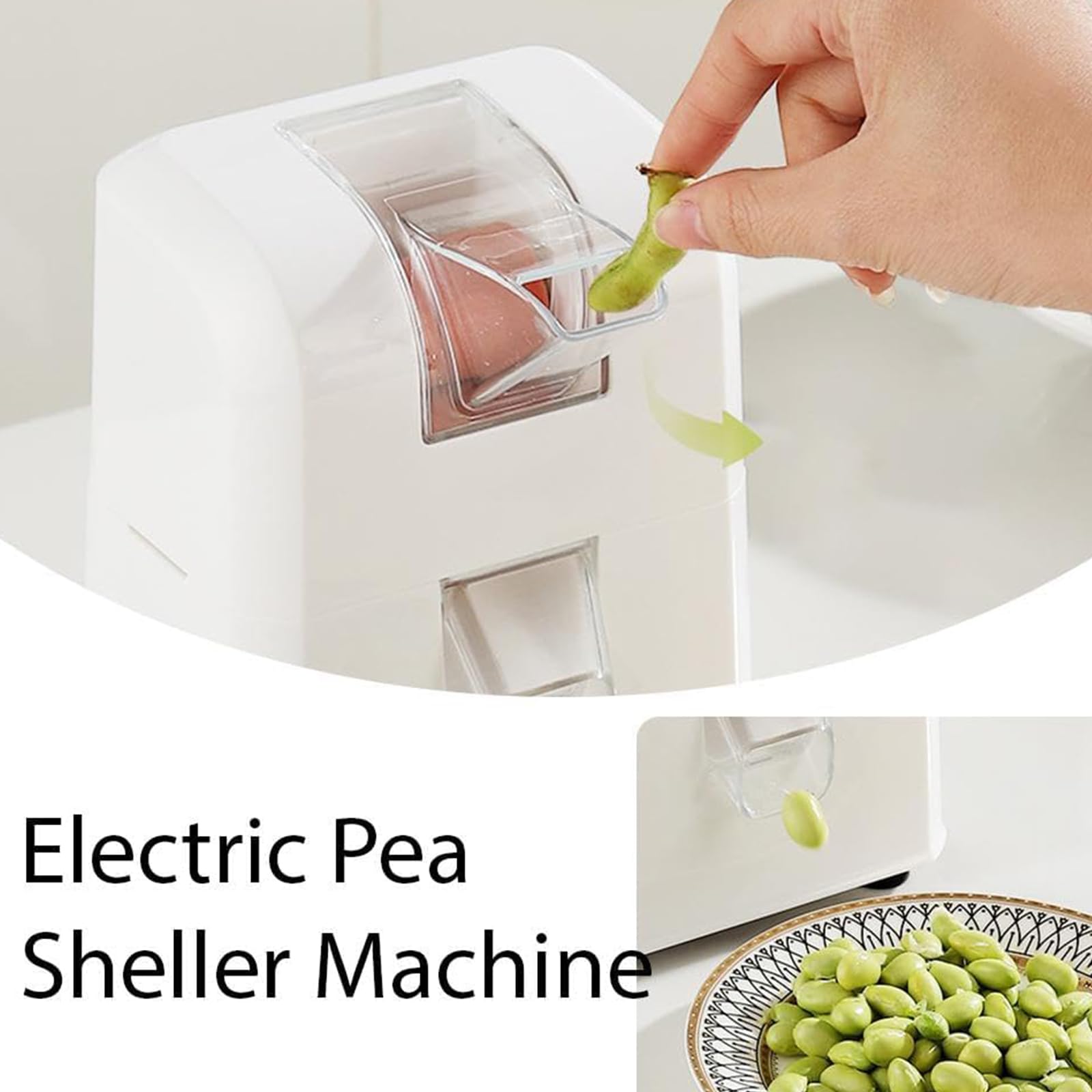 Écosseuse Électrique De Pois 450 g/Min, Machine Automatique pour Haricots Et Edamame, Éplucheuse Portable pour Cuisine Maison Restaurant Et Usage Commercial