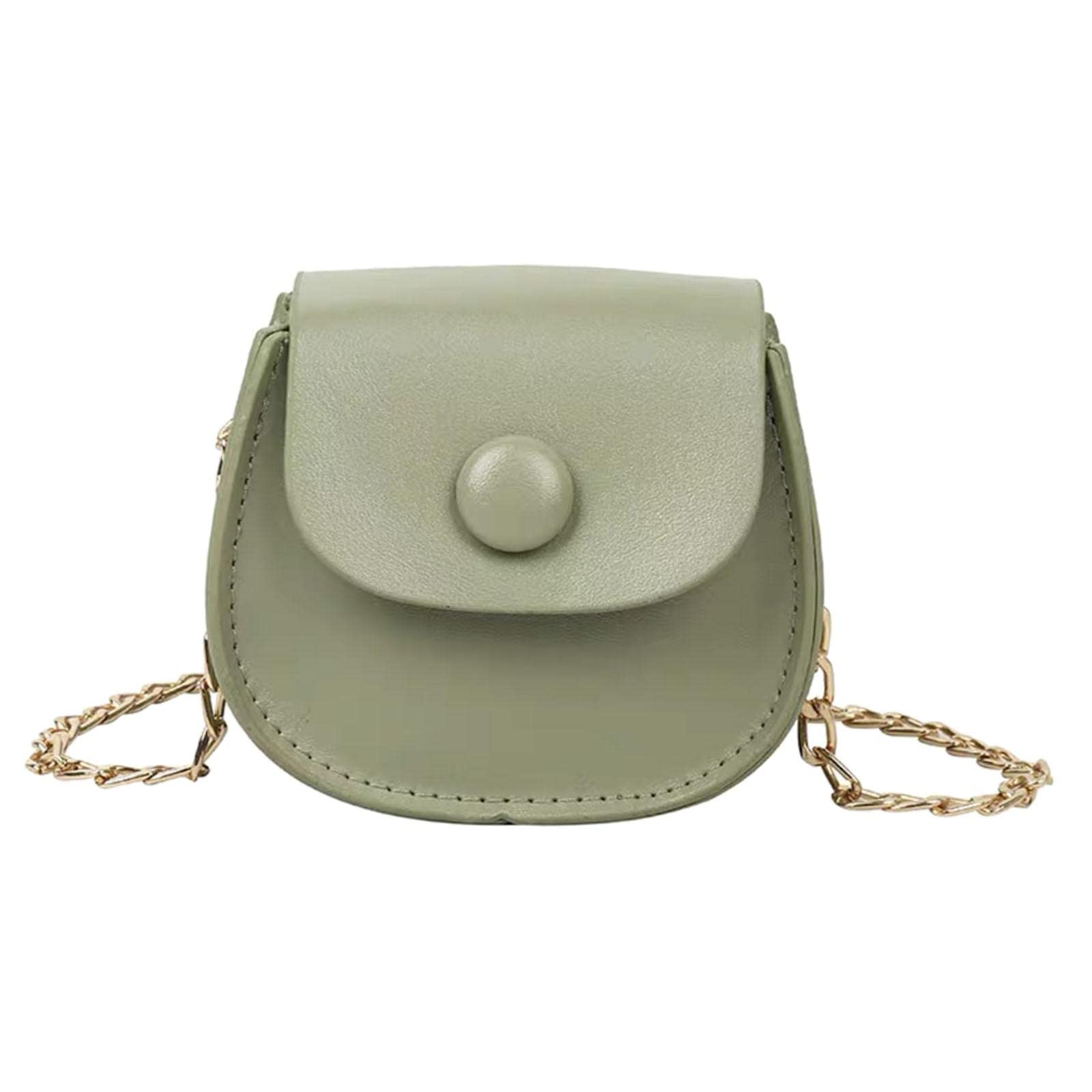 Oshhni Damen Umhängetasche, Kettentaschen, tragbar, Handtasche, Tragetasche, lässige PU-Mädchenhandtasche für Party, Einkaufen, Reisebüro, GRÜN