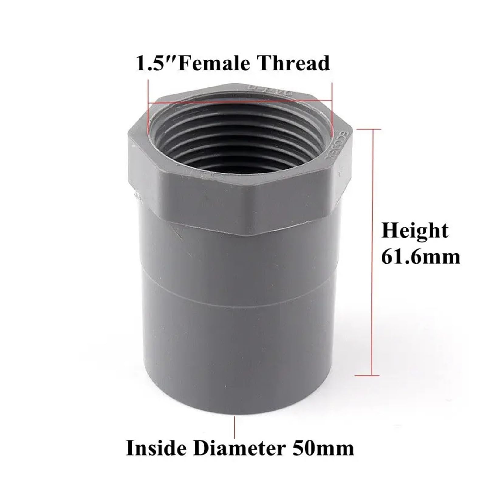Conector Recto De Hilo Femenino PVC, 1/5 Uds., 1/2~2 Pulgadas