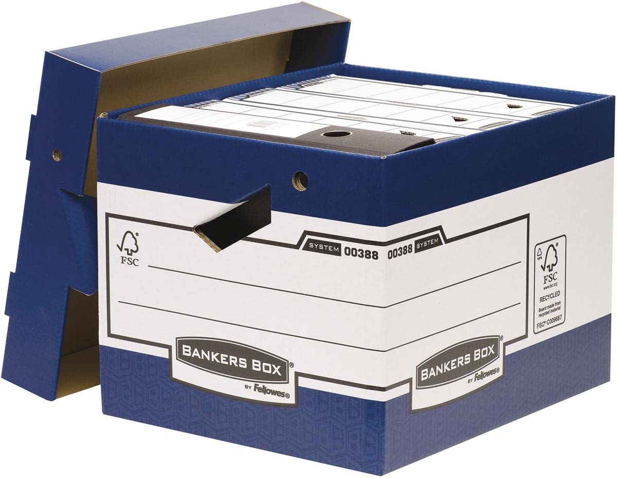 Fellowes System Boîtes archives Bleu Lot de 10