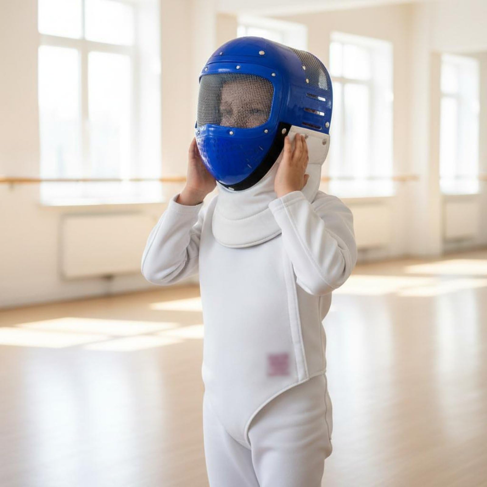 predolo Masque de Protection d'Escrime Enfant Grille Haute Résistance Plastique Débutants