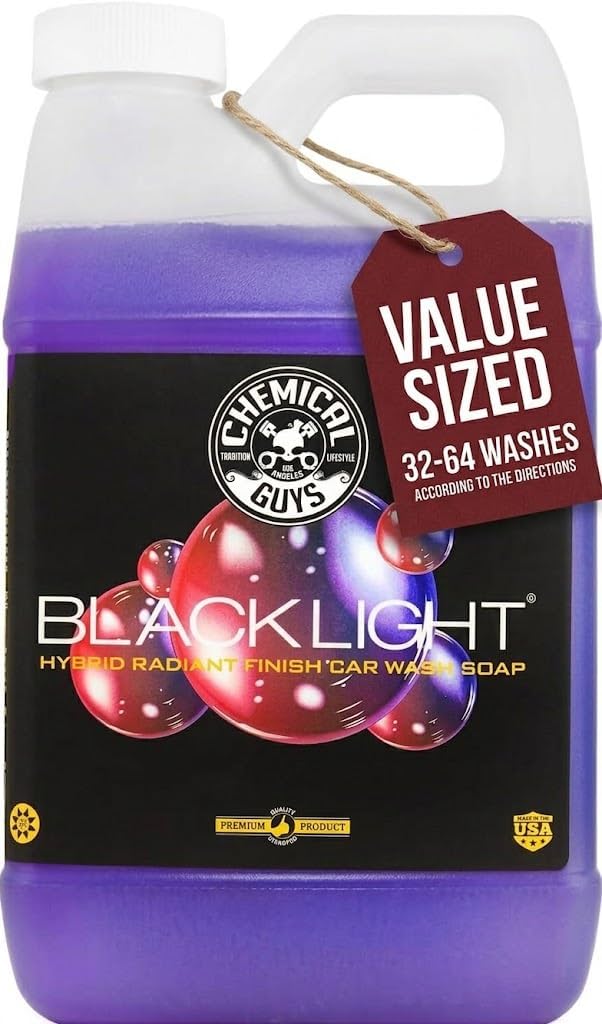 Chemical Guys CWS61964 Black Light Foaming Car Wash Soap (Works with Foam Cannons, Foam Guns or Bucket Washes) For Cars, Trucks, Motorcycles, RVs & More, 64 fl oz (Half Gallon) Black Cherry Scent