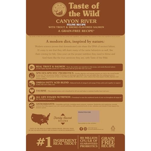 Taste Of The Wild Canyon River Grain-Free Dry Cat Food With Trout & Smoke-Flavored Salmon 14lb