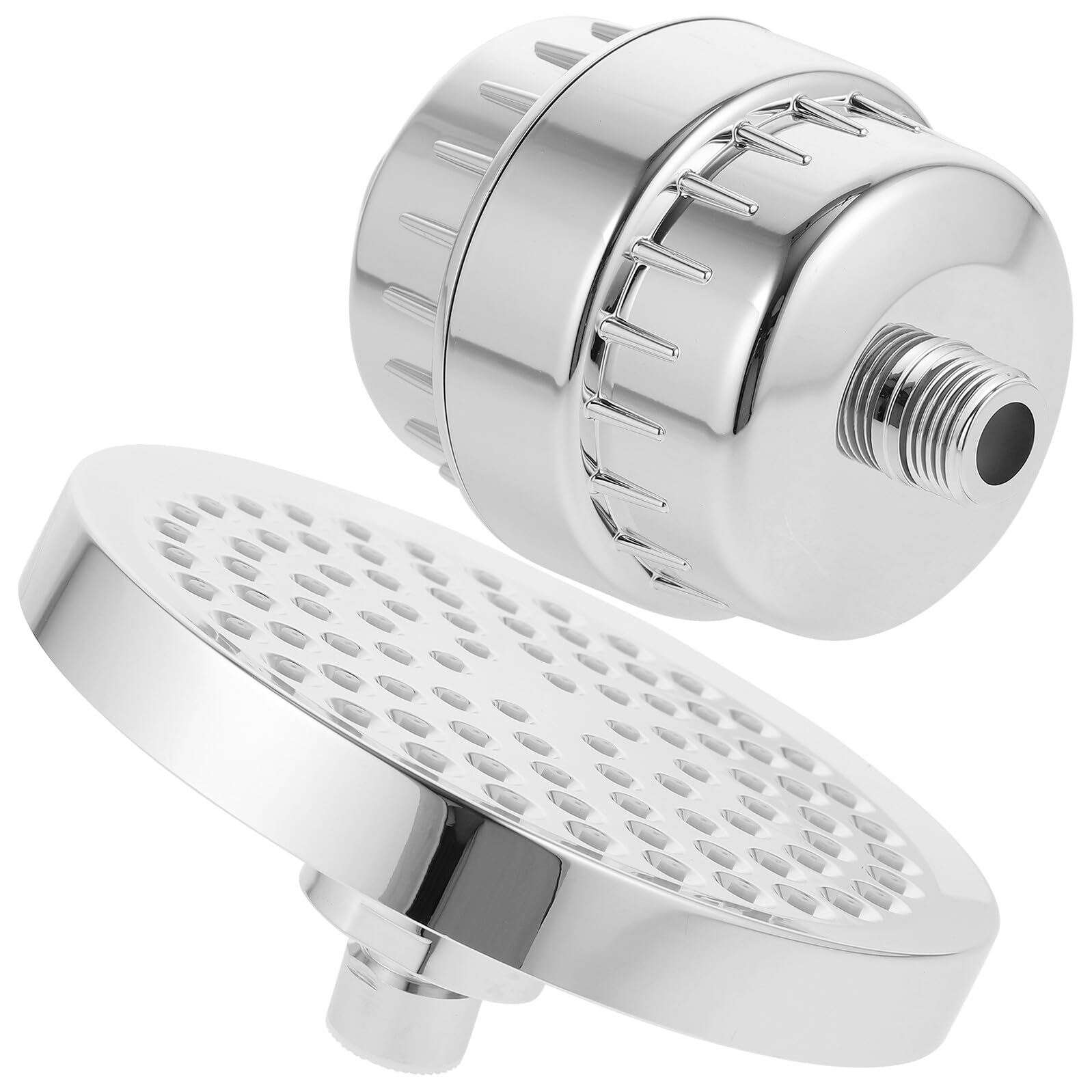 INOOMP Cabezal Ducha Filtro 6 Pulgadas, 15 Niveles, ABS y Plata