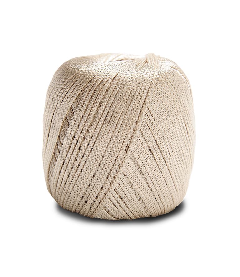 Image of CIRCULO Encanto Yarn 100% Viscose - Luxury & Shine - Light Worsted Weight Yarn - 140 yds, 3.52 oz - Color 7650 - Almond