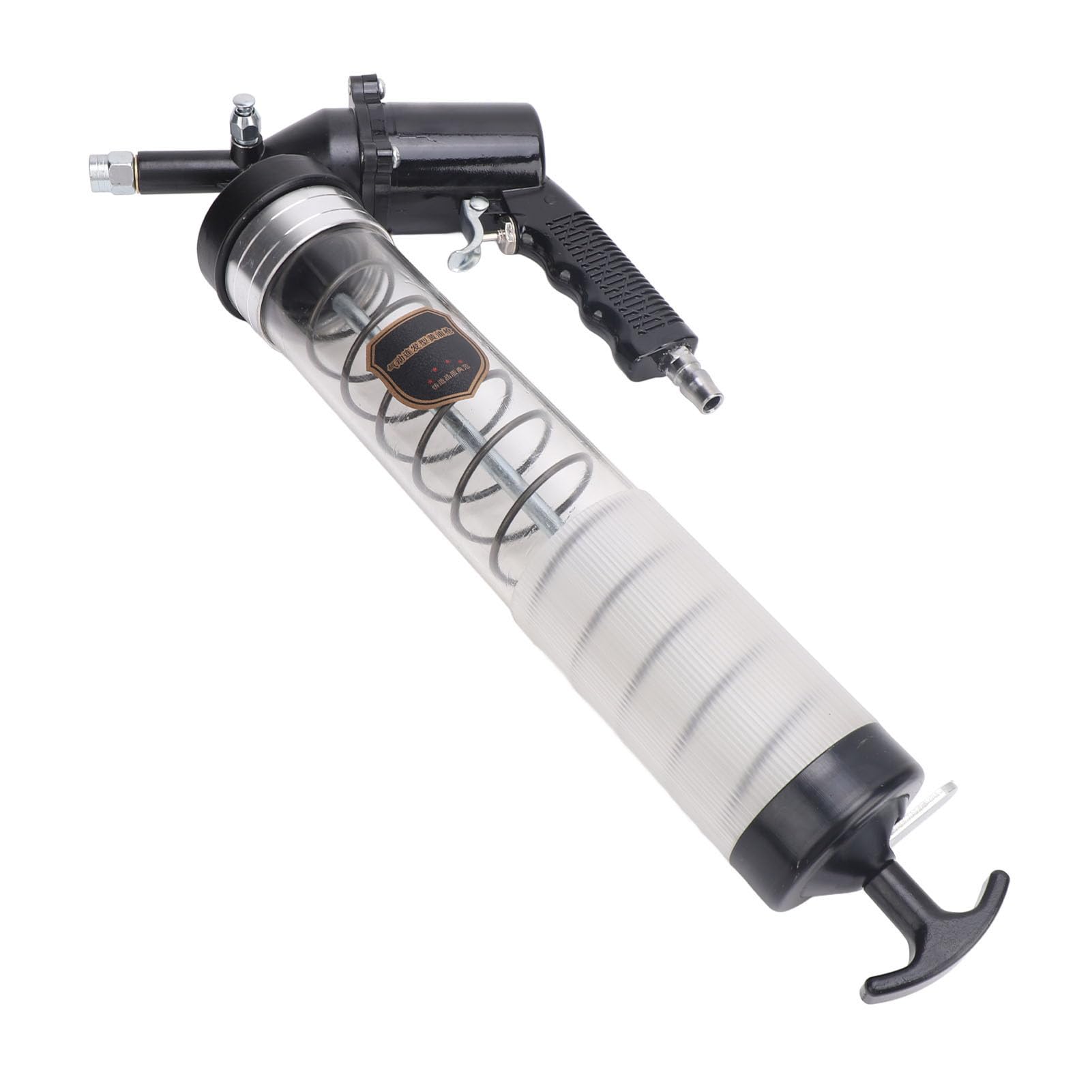Ejoyous Pistola de Engrase Neumática, Pistola de Engrase de Aire de Acero de Aleación de 10000 a 12000 PSI con Cartucho de 1 L, Interfaz Rápida G1 4, Kit de Manguera de 16 Pulgadas para Lubricación de