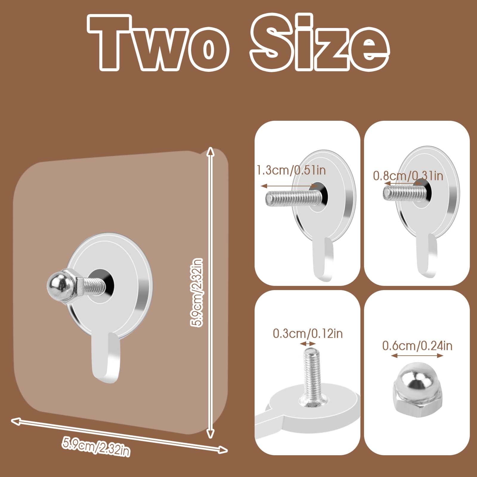 Clous De Suspension Mural Transparent, 24Pcs Clou Auto