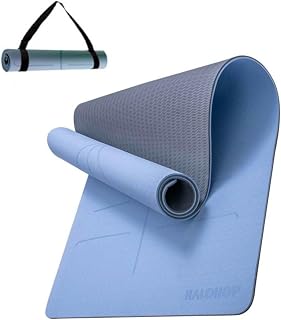 Halohop Yoga Mat for Woman True Alignment Yoga Mats TPE Material 6mm Extra Thick Anti-Slip Exercise Mat Perfect Grip Align... Price In India