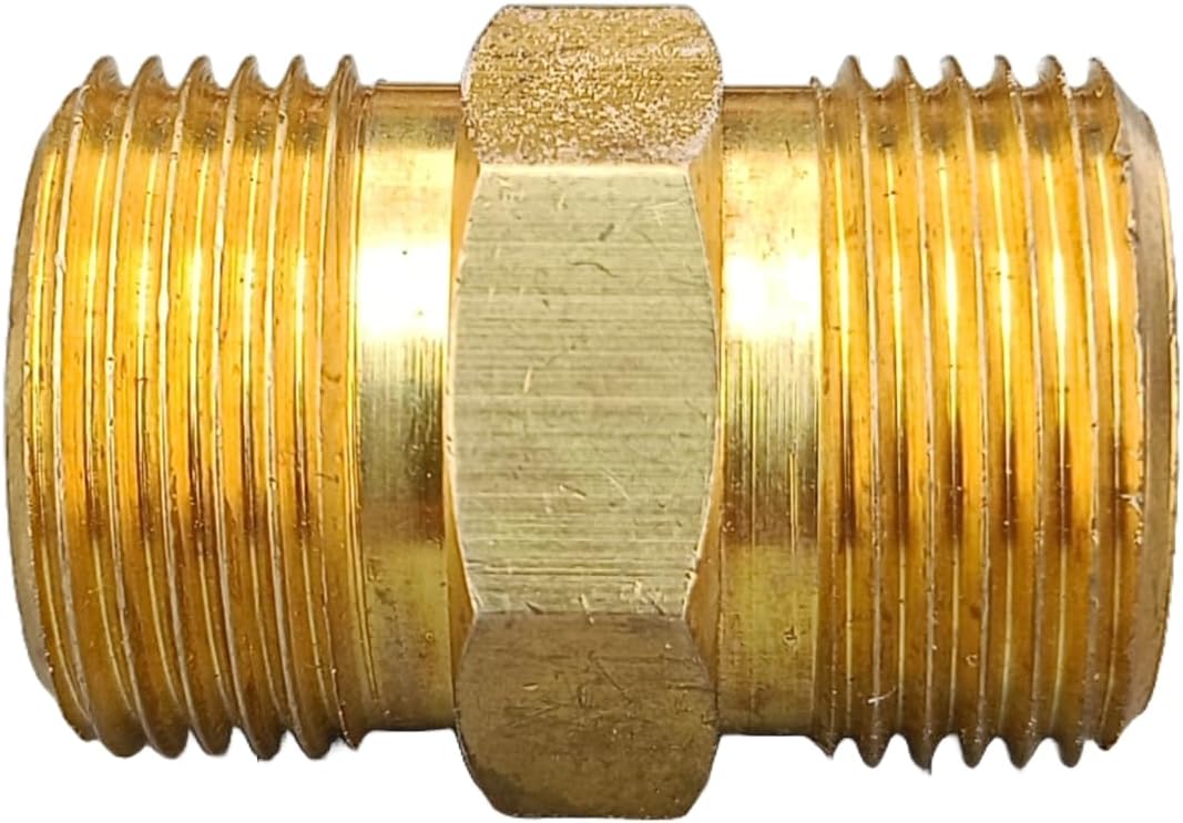 M22 Connector, 22mm Quick Connect Fitting for Pressure Washer Hose, Brass Coupling Adapter, High-Pressure Water Cleaning Tool, Compatible with Most Pressure Washer 1Pc
