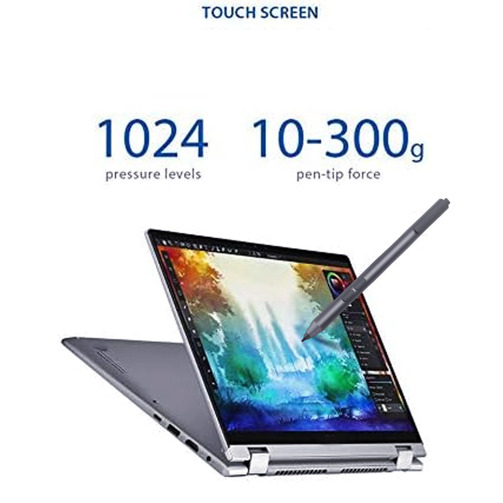 Sxhlseller Penna Stilo, Penna Digitale Attiva con sensibilità Alla Pressione 4096, Bluetooth, 2 Pulsanti Programmabili, per Laptop ROG ZenBook VivoBook Series
