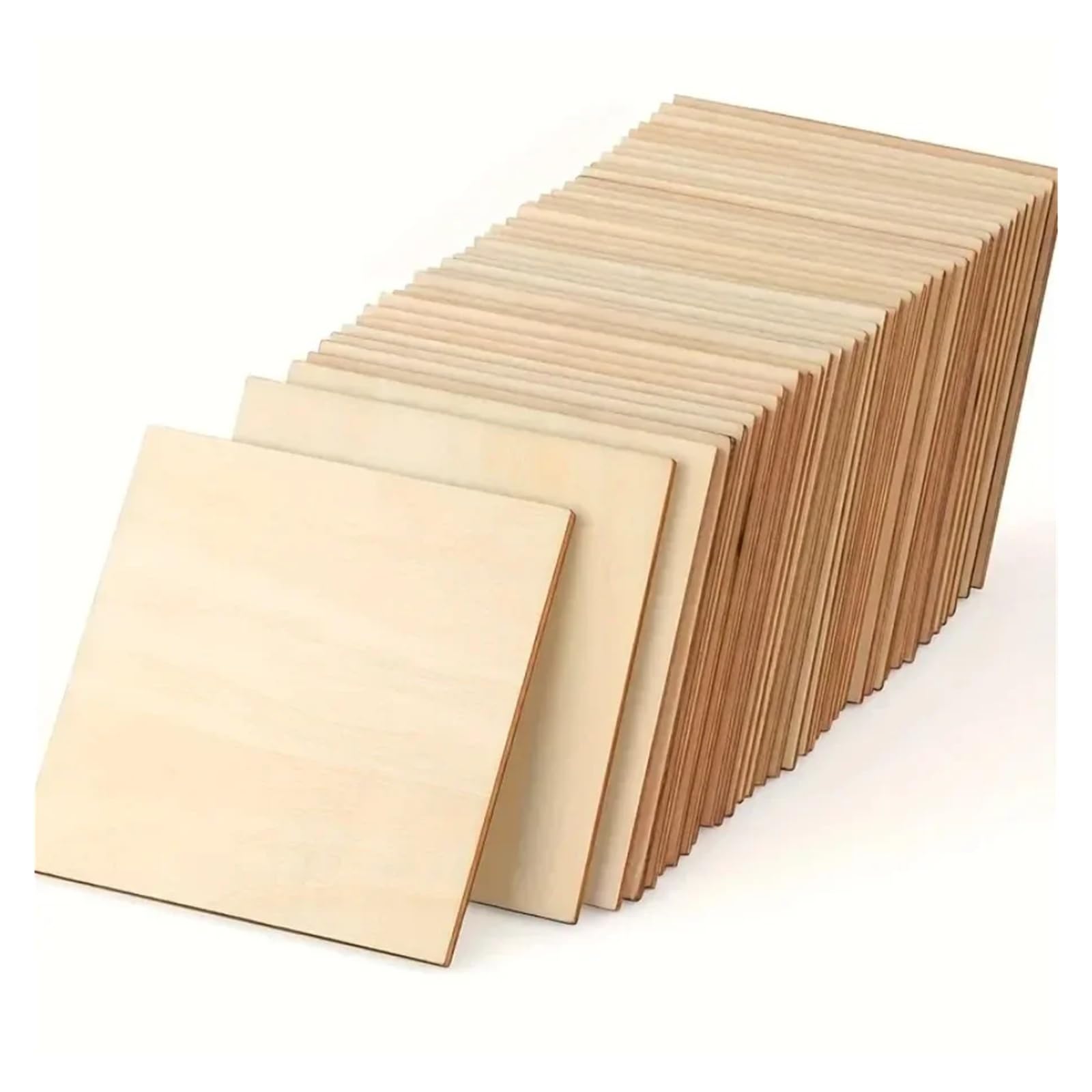 Tallar madera 4/8/16/30 piezas de madera contrachapada de tilo sin terminar, 4 x 4 pulgadas, 2 mm de grosor, para manualidades, grabado láser, palos de madera para quemar madera (rotundidad 10 x 10 cm