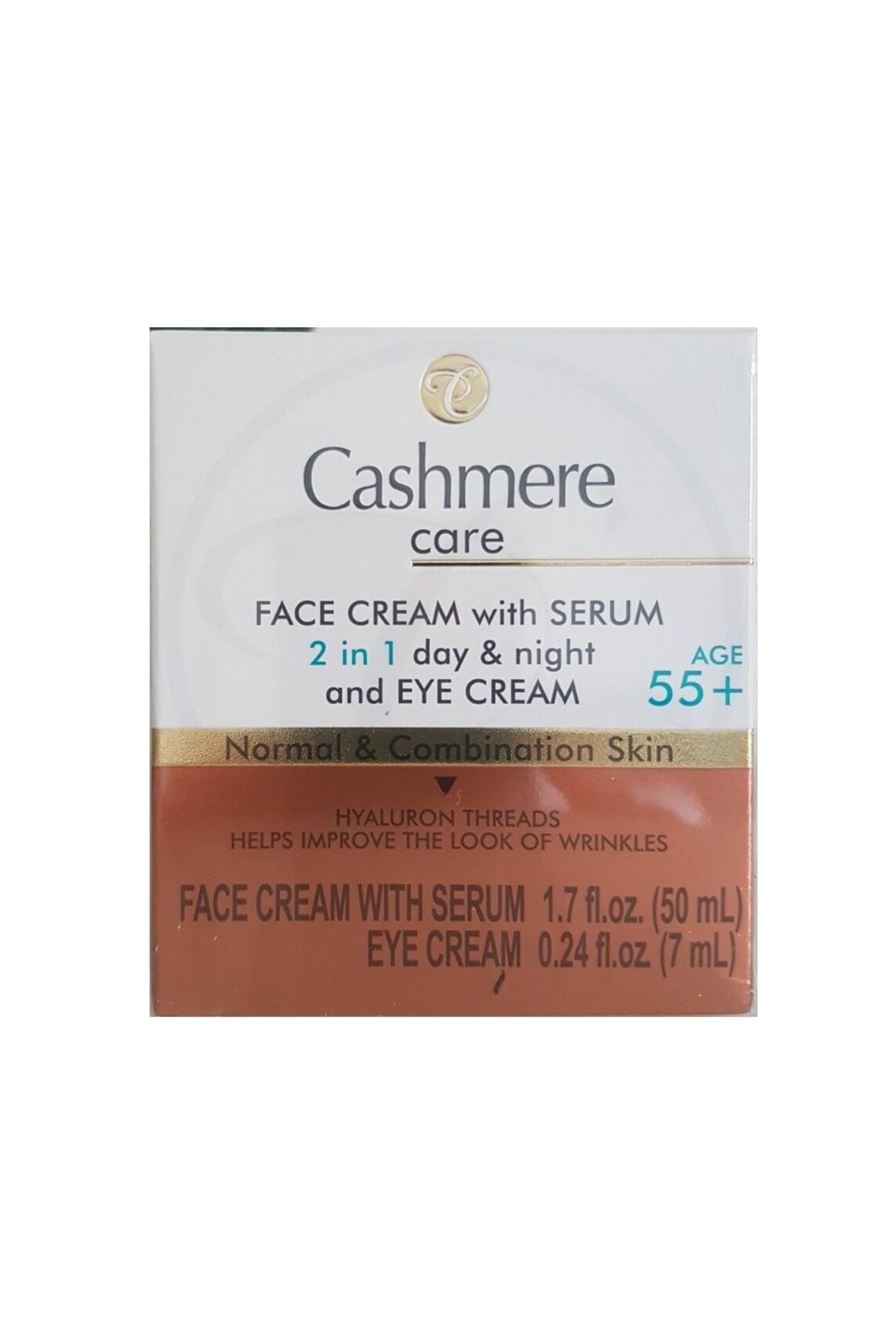 Cashmere Care Day & Night Face Cream 50ml and Eye Cream 7ml, Age 55+, 25 ml (Pack of 2)