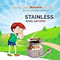 Vista 7 de HealthAndYoga SteloKleen - Olla Neti de acero inoxidable para congestión sinusal (JalNeti ayurvédica)