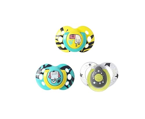 Tommee Tippee Chupete de día y noche 3 unidades los colores variarán
