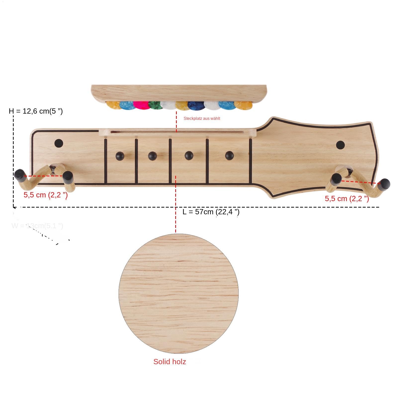 Wieszak na gitarę na ścianę, uchwyt ścienny na gitarę
