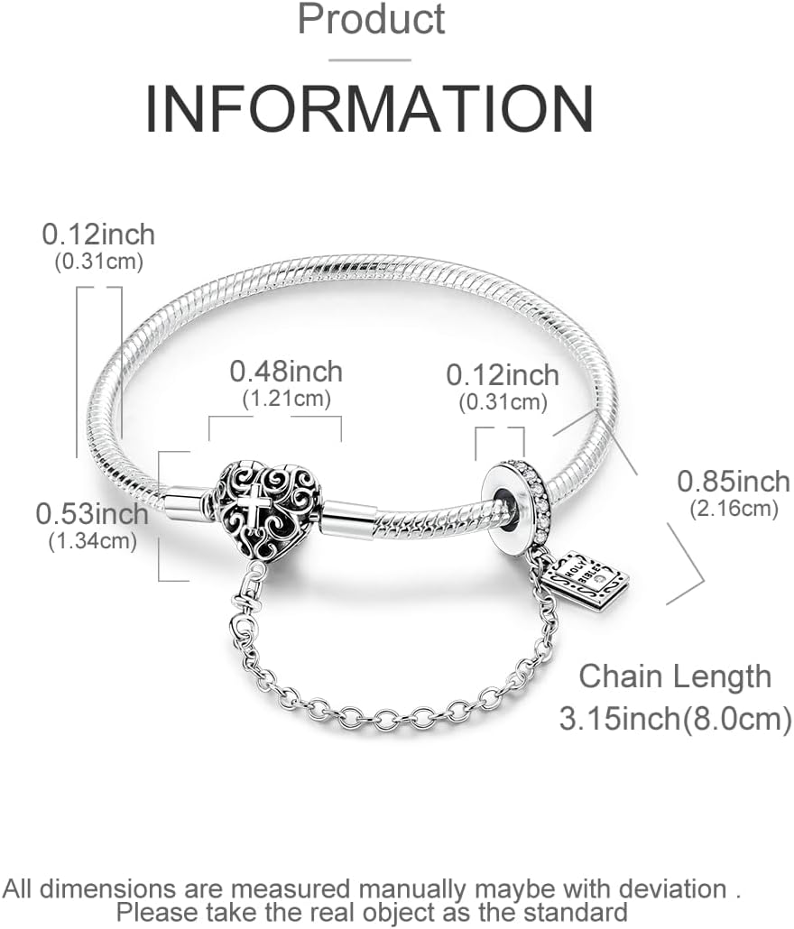 Hapour 925 Sterling Silver Charms Bracelet for Women Butterfly Friend Heart Moon and Star Snake Chain Charm Bracelet with 5A Cubic Zirconia - Image 4