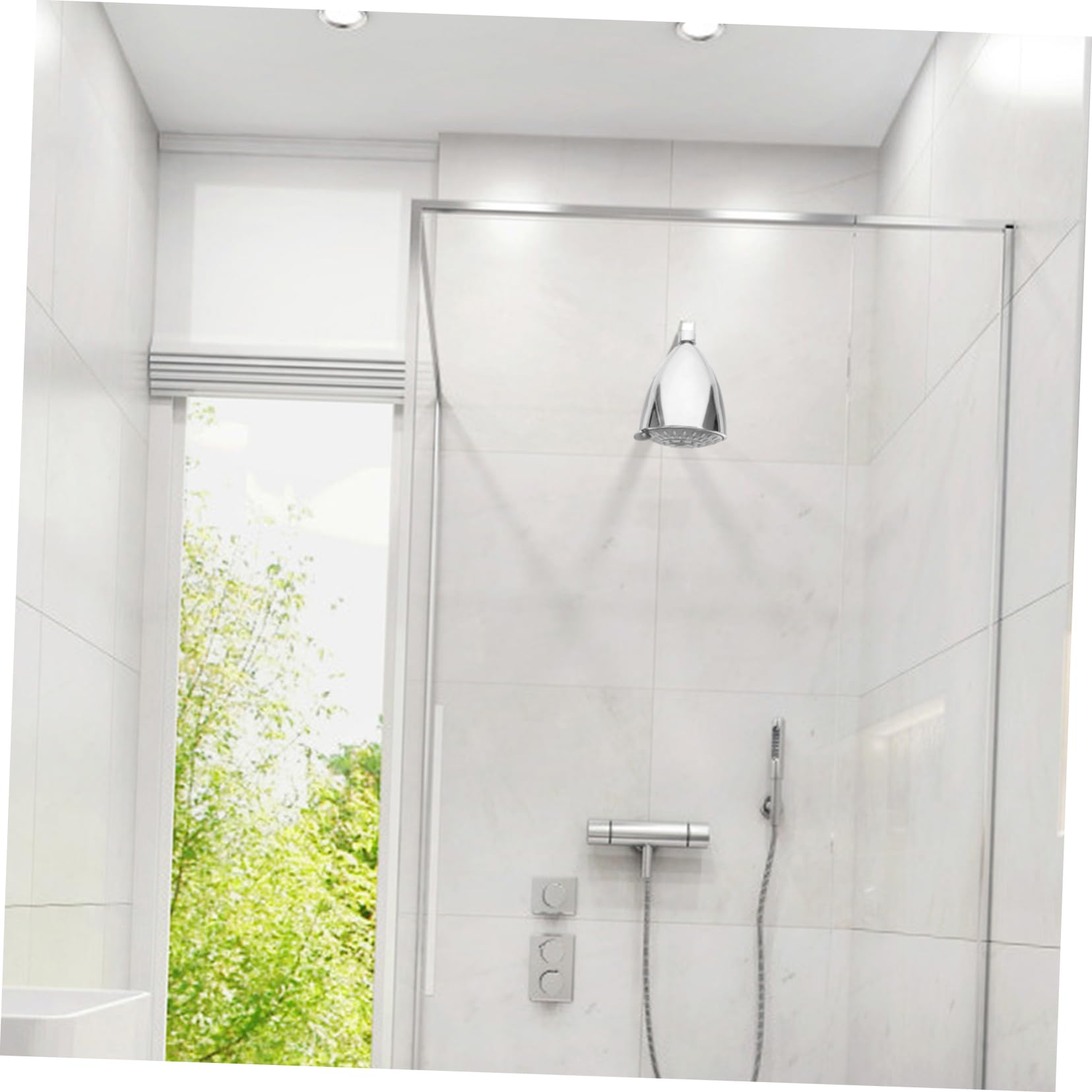 Garneck Addolcitore per Acqua Dura in Materiale ABS con Doccia Filtrata Filtro per Acqua da 6 Pollici Filtro per Acqua A 15 Stadi