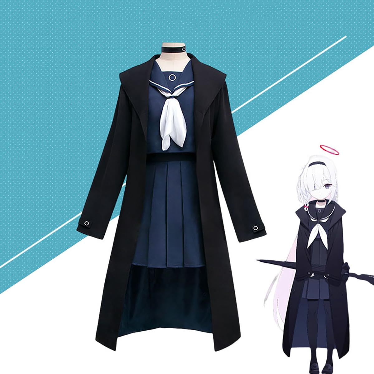 Amazon.co.jp: [HAOJEE] プラナ コスプレ 衣装 ブルアカ セーラー服 