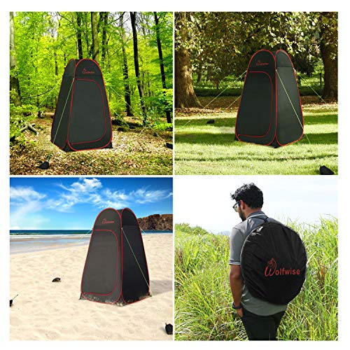 WolfWise 6.6FT Portable Pop Up Privacy Tent Spacious Changing Room for Camping Biking Toilet Shower Beach