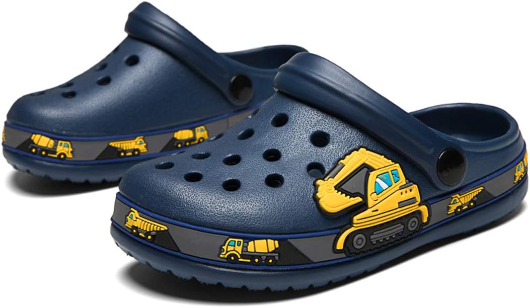 FolHaoth Little Kids Clogs Cute Cartoon Boys Girls Garden Clogs Toddlers Non-Slip Breathable Slides Sandals Children Lightweight Slip-on Beach Pool Shower Slippers - Image 2
