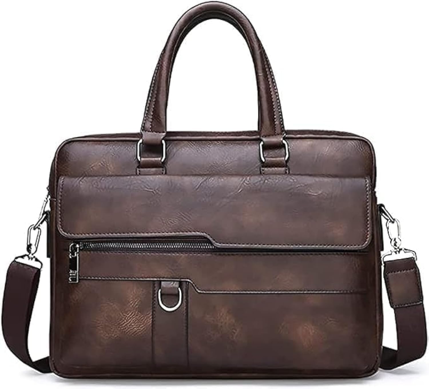 Jukkre Casual Mens Business Travel Briefcase Leather Handmade Messenger Bags Laptop Bag 14 inch Briefcase Laptop Bag for MenC (BROWN) (B0CLLVC8W9) Amazon Price History, Amazon Price Tracker