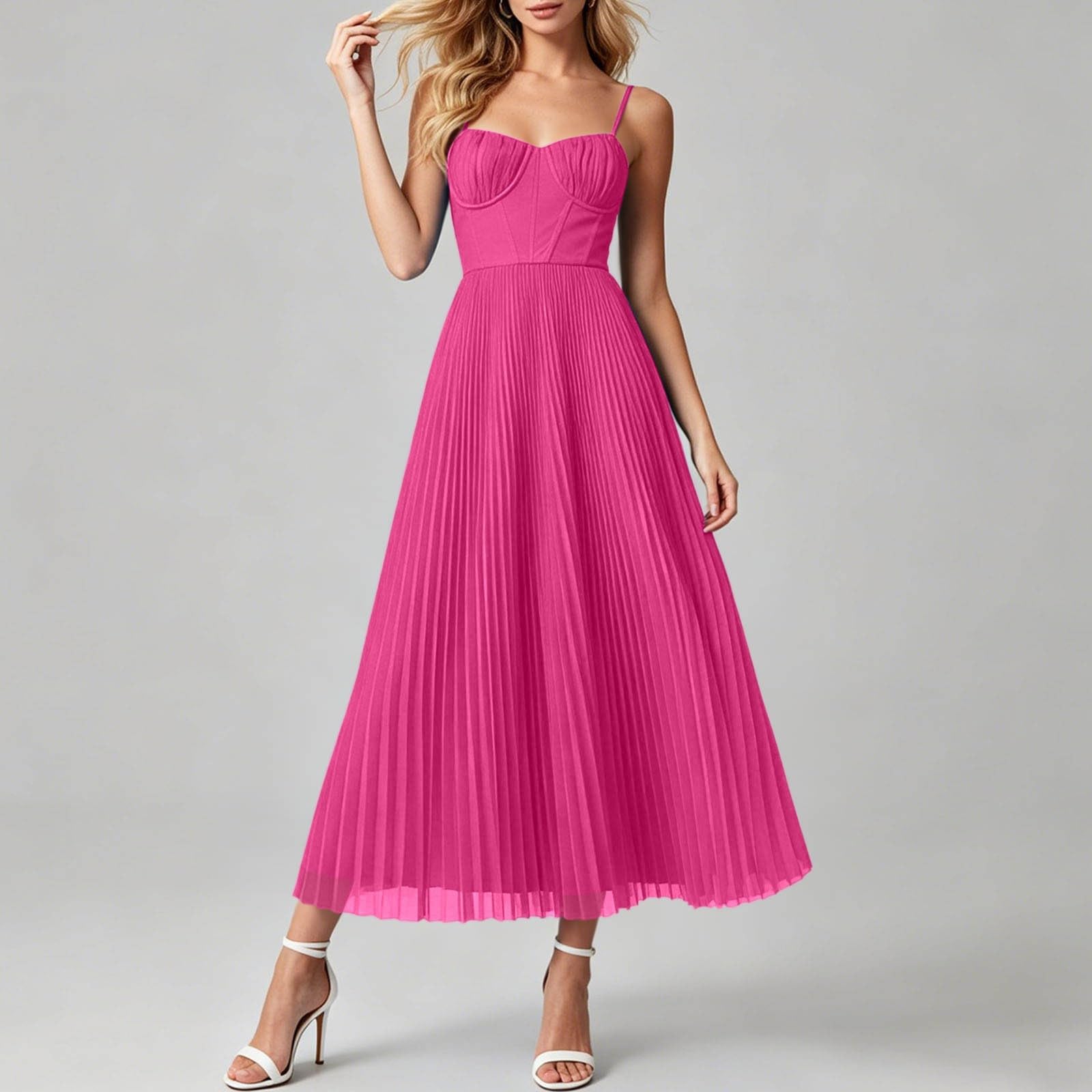 Elegante Abito da Sera Senza Spalline e con Schiena Scoperta per Occasioni Formali – Abito Lungo Fino al Pavimento dalla vestibilità Aderente e di Grande Effetto