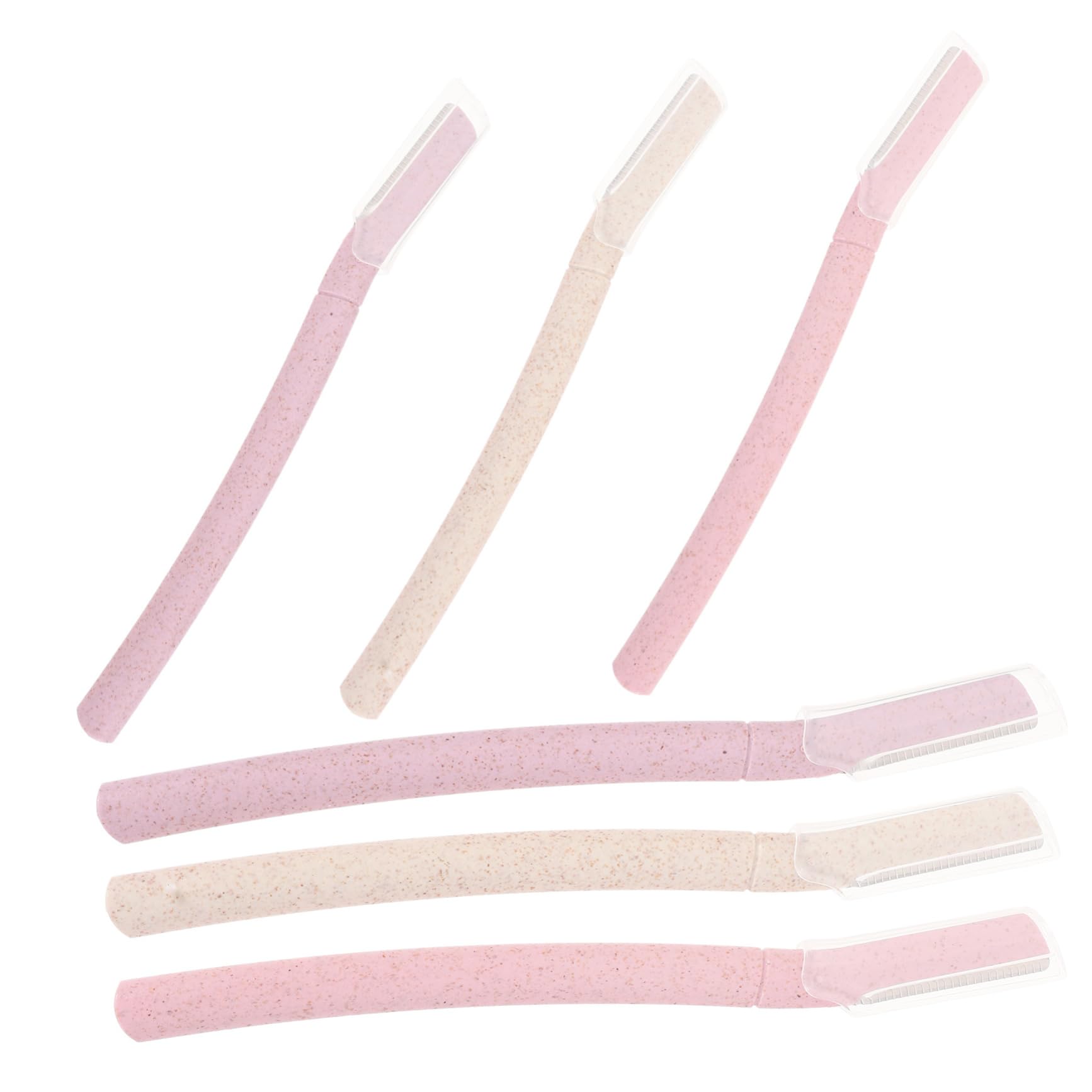 BIUDECO Mini Eyebrow Knife Set 6pcs Trimming Shaper Razor Lightweight and Compact Ideal for Travel Daily Grooming Random Color