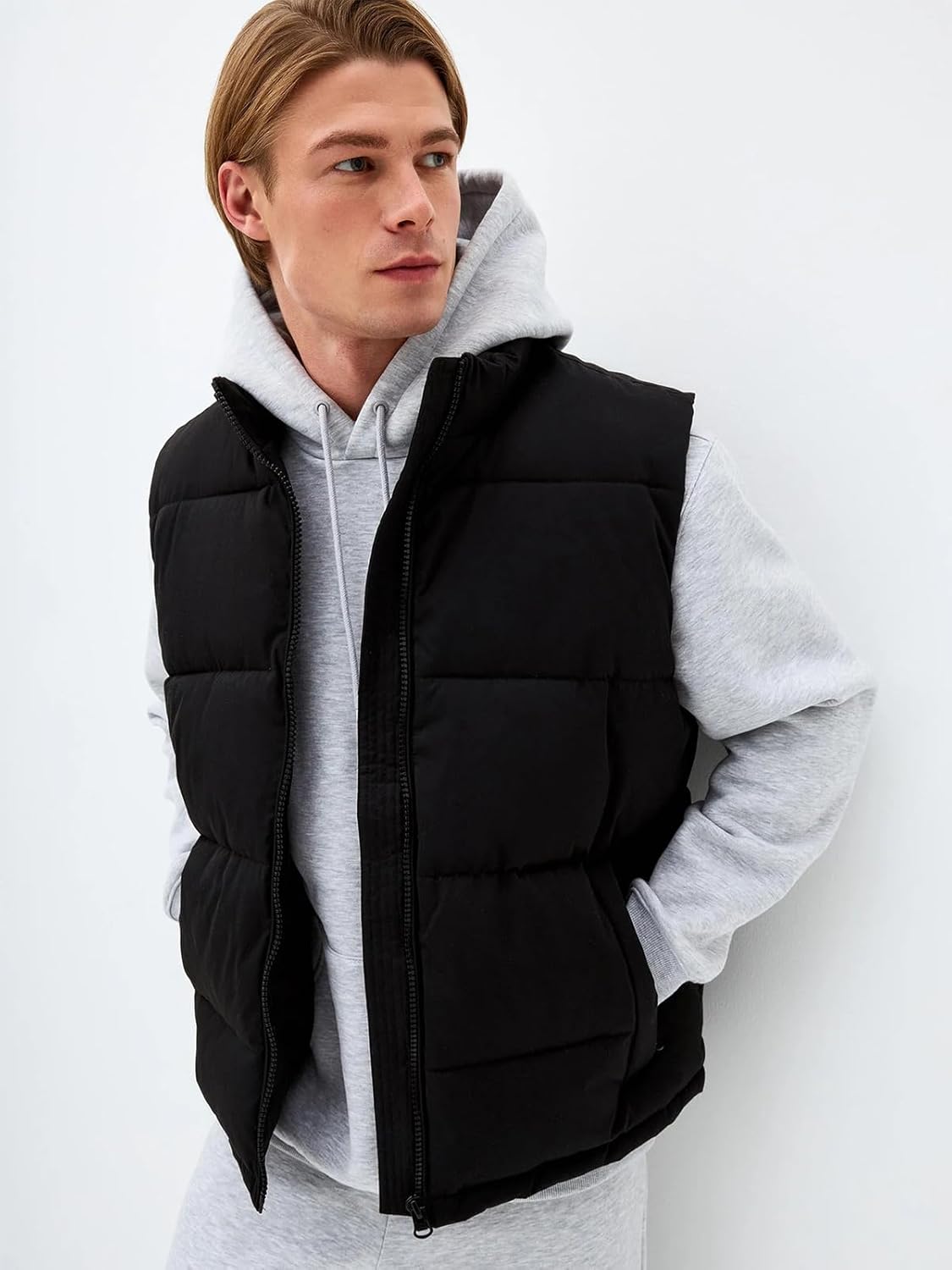Men's Puffer Vest Winter Warm Outerwear Lightweight Water-Resistant M to 3XL - Image 3