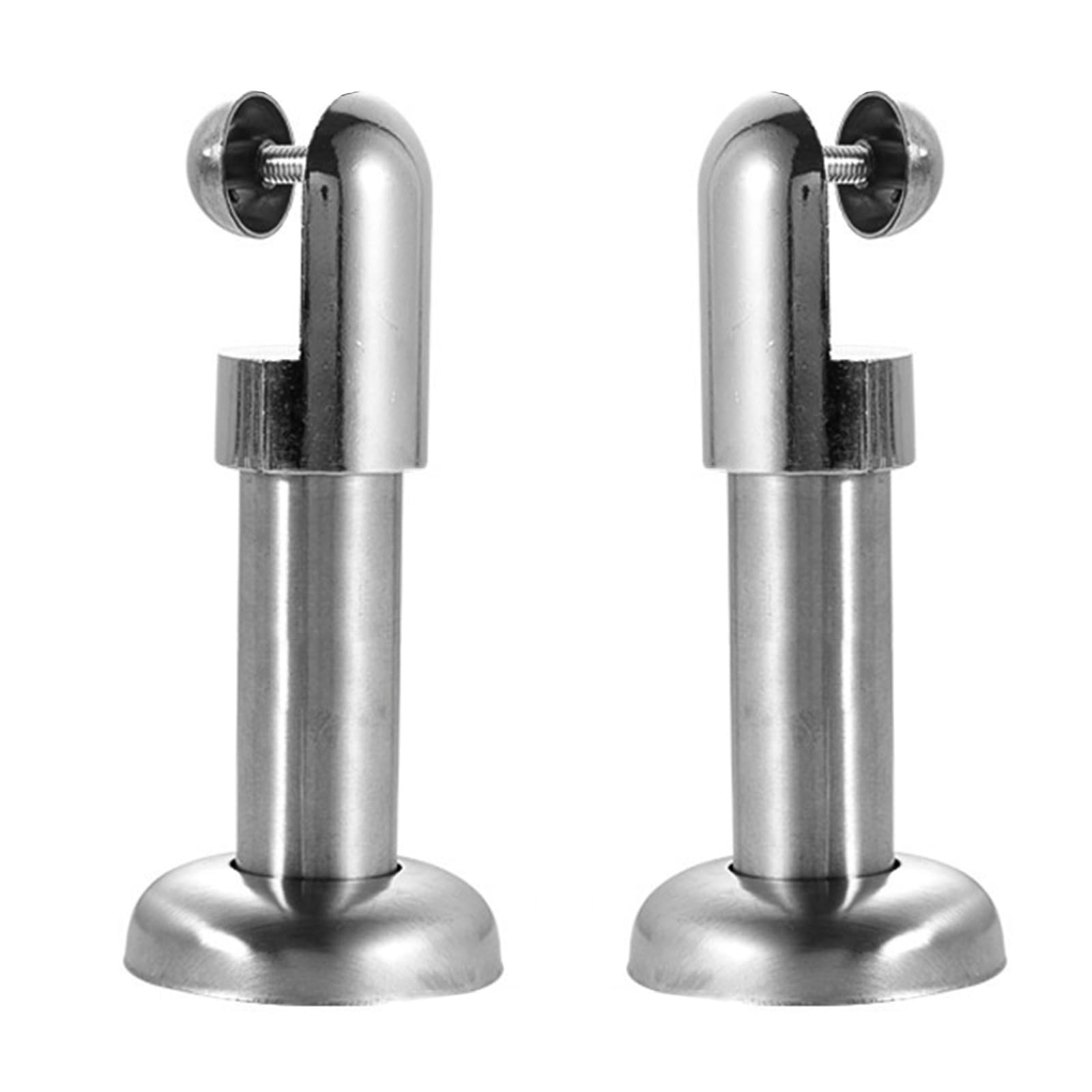 Buxuaaaa 6 Cm 2Pcs Public Restroom Partition Fittings Toilet Partition Foot Hardware Stainless Steel Feet Bracket Enduring Stainless Steel Feet