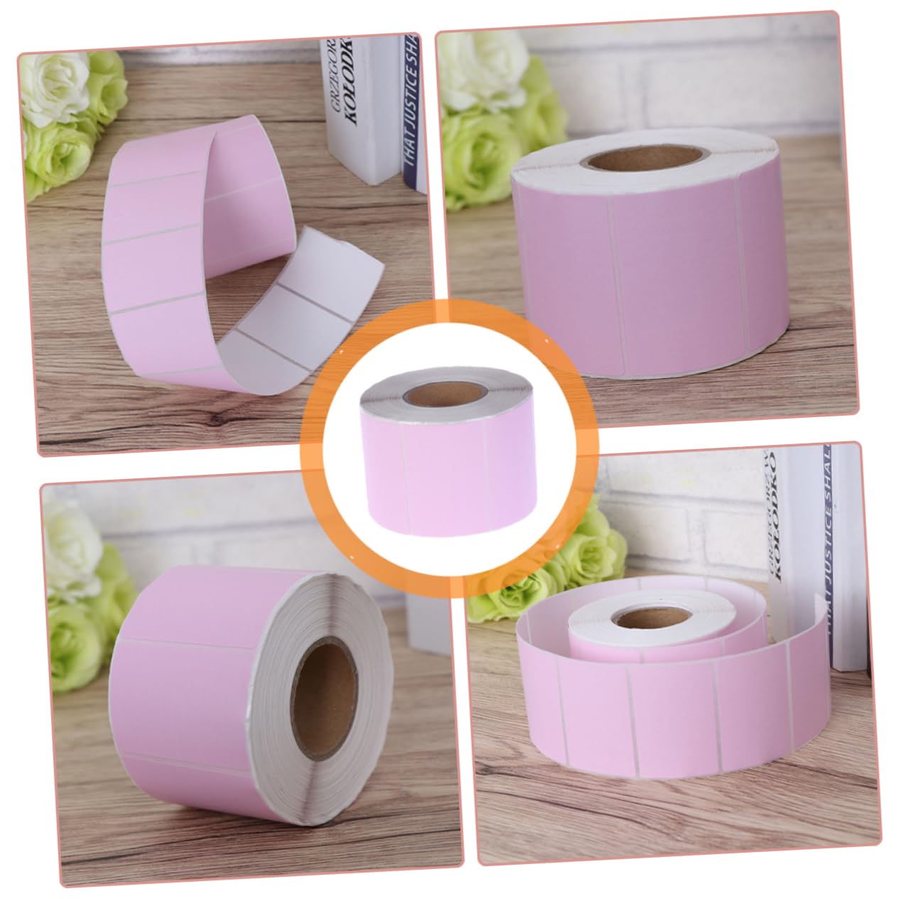 Etiquetas Térmicas Rosas 60x40mm, 2 Rollos para Envío