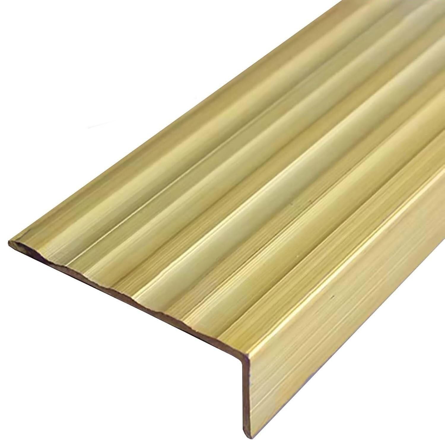 Rutschfestes L-Profil aus Messing - Langlebiger Kantenschutz für den Innen- und Außenbereich (48 x 18 mm (1,89 x 0,71 Zoll))