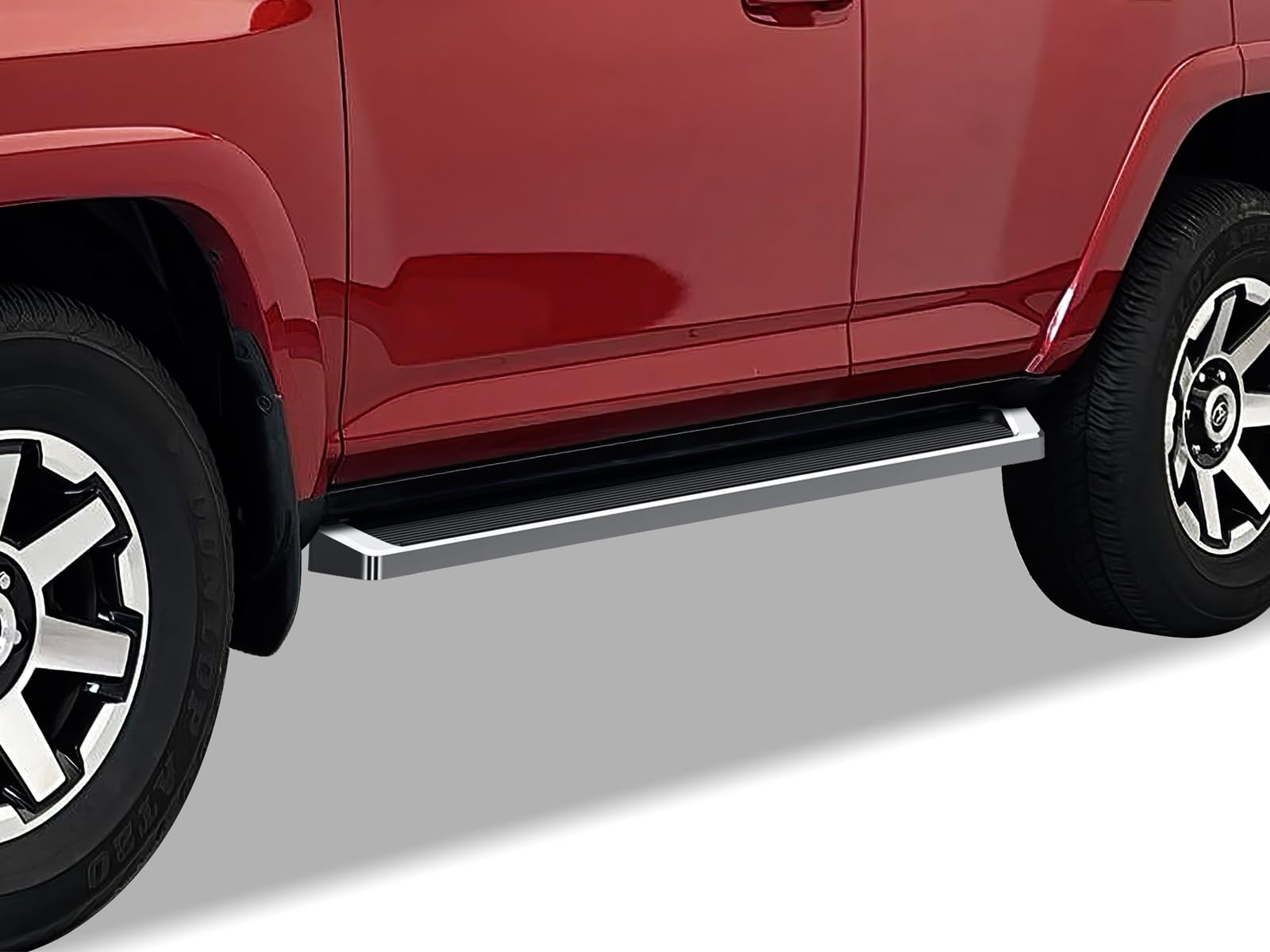 APS Black Stainless Steel Running Boards Style Compatible with