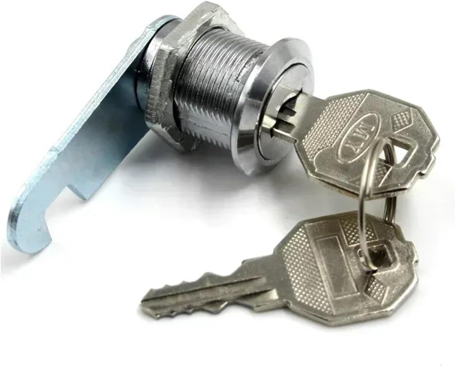 Cam Lock with Metal Key for Door Mailbox Cabinet Tool Box Locker Furniture Drawer Hardware HJ01 1Pcs(Key Alike x 20mm)