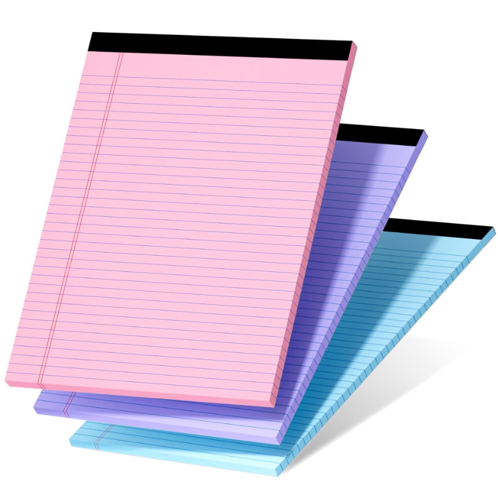 3 Pcs Legal Pads 8 5 x 11 Colored Note Pads 8 5 x 11 Notepad Total 75